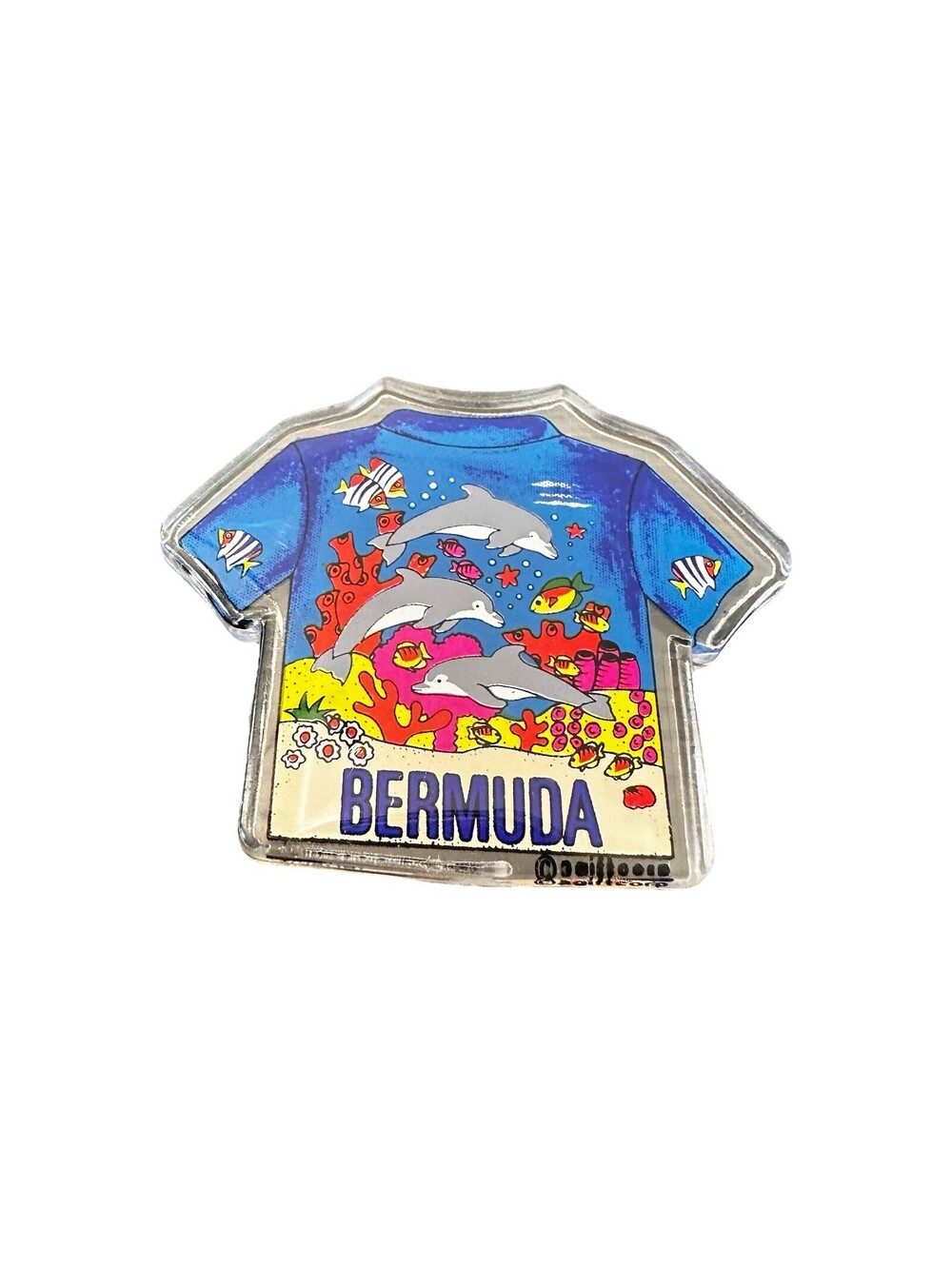 Bermuda Dolphin Colorful Souvenir Fridge Magnet VGC
